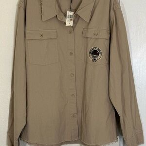 Her Universe Tan Button-Up Shirt Indiana Jones brand new with tags